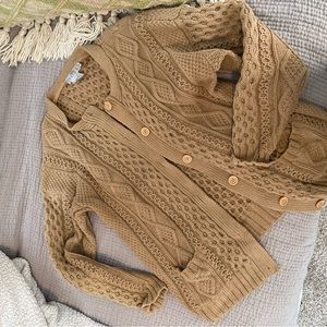 100% cotton fisherman sweater / cardigan